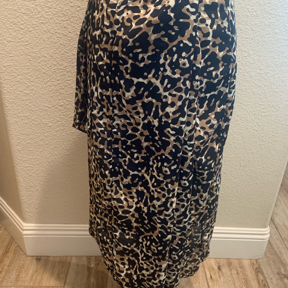 Dress Barn Animal-Print Layered Skirt